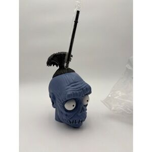 BEETLEJUICE Zombie Head Cup w Straw Halloween Party Decoration Novelty Drinkware